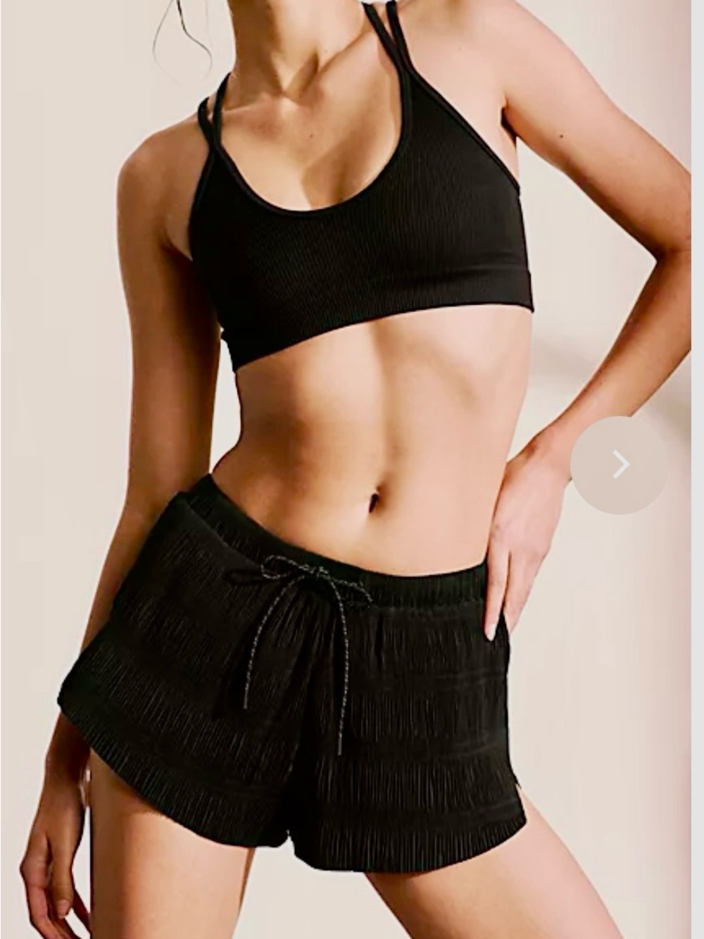 FREE PEOPLE MOVEMENT SHIRR ENOUGH SHORTS XS  NEW